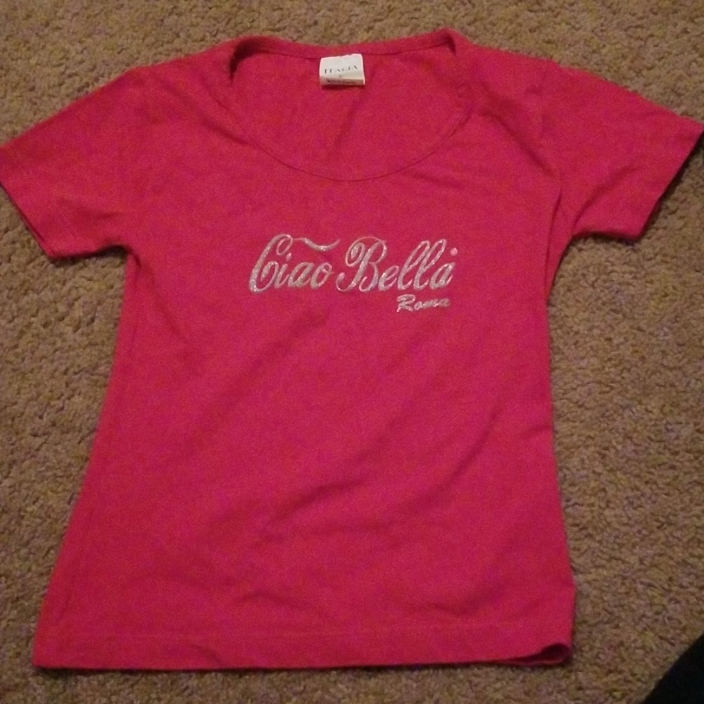 New  Italian Souvenir Crop stretch Shirt